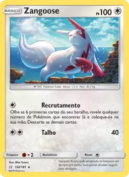 Zangoose 132 União de Aliados