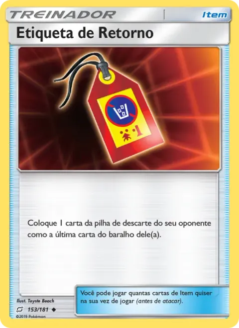 Etiqueta de Retorno 153/181