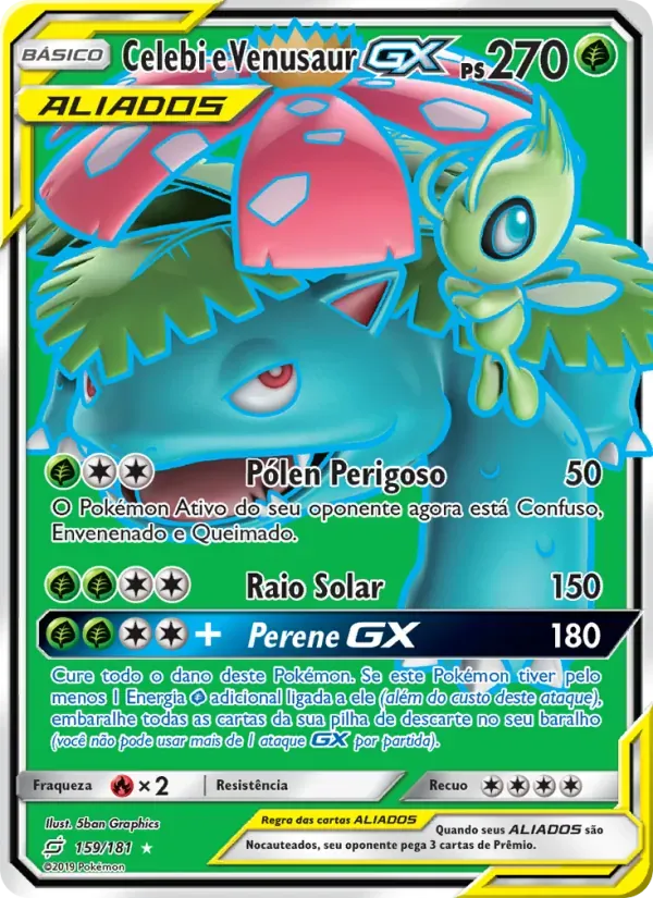 Celebi e Venusaur GX 159/181 União de Aliados