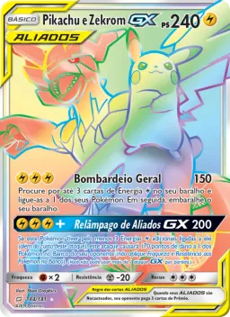 Pikachu e Zekrom GX 184 União de Aliados