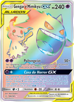Gengar e Mimikyu GX 186 União de Aliados