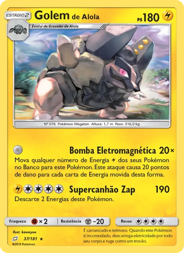 Golem de Alola 37/181 União de Aliados