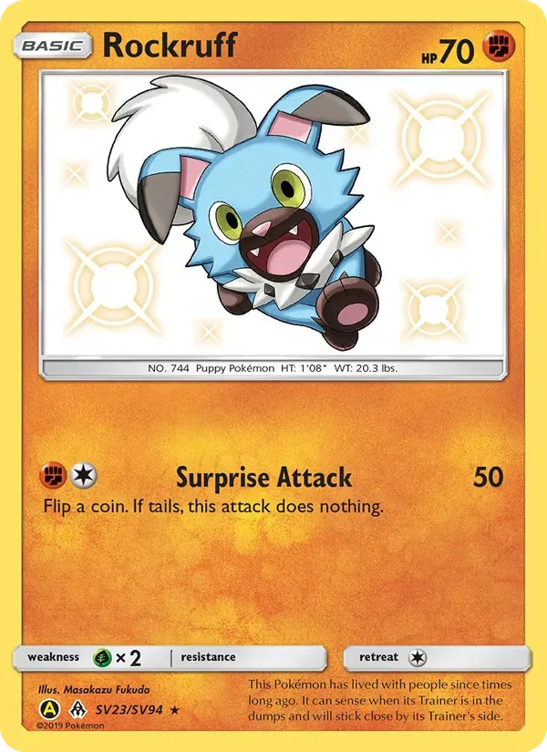 Rockruff SV23/94 Destinos Ocultos Cofre Brilhante