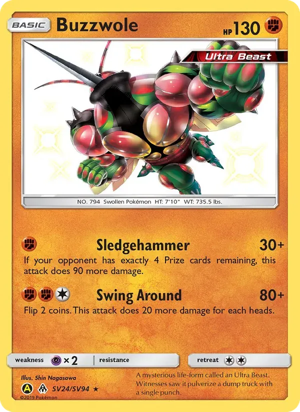 Buzzwole SV24/94 Destinos Ocultos Cofre Brilhante