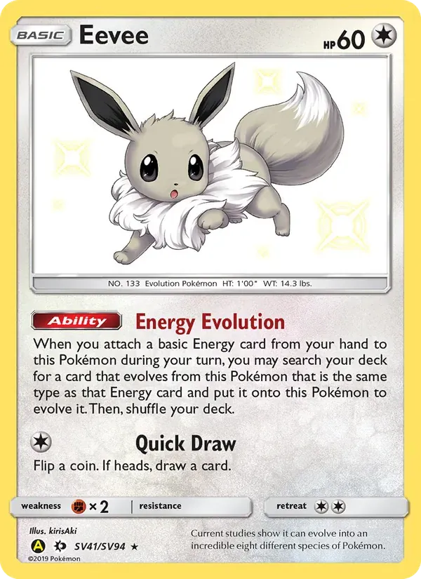 Eevee SV41/94 Destinos Ocultos Cofre Brilhante