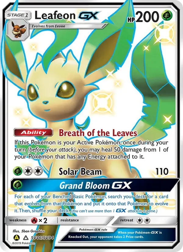 Leafeon-GX SV46/94 Destinos Ocultos Cofre Brilhante