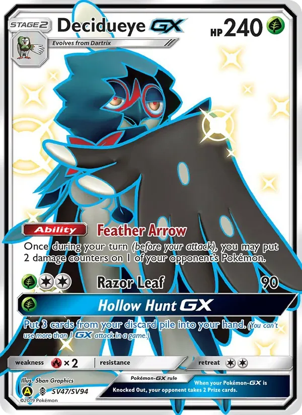Decidueye-GX SV47/94 Destinos Ocultos Cofre Brilhante