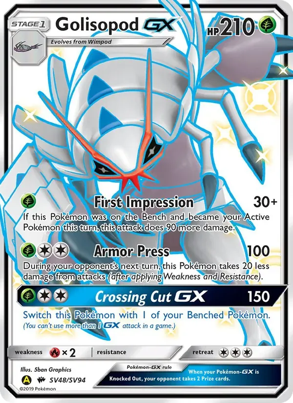 Golisopod-GX SV48/94 Destinos Ocultos Cofre Brilhante