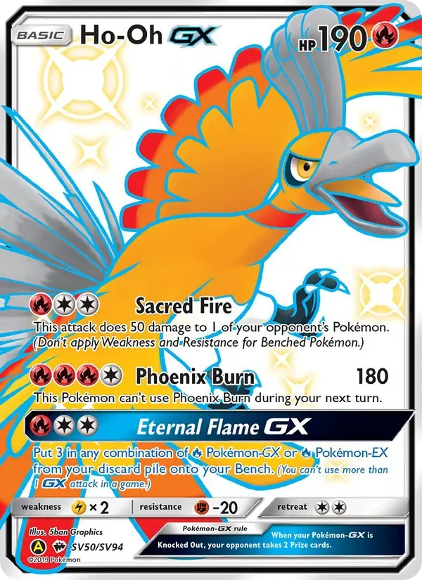 Ho-Oh-GX SV50/94 Destinos Ocultos Cofre Brilhante