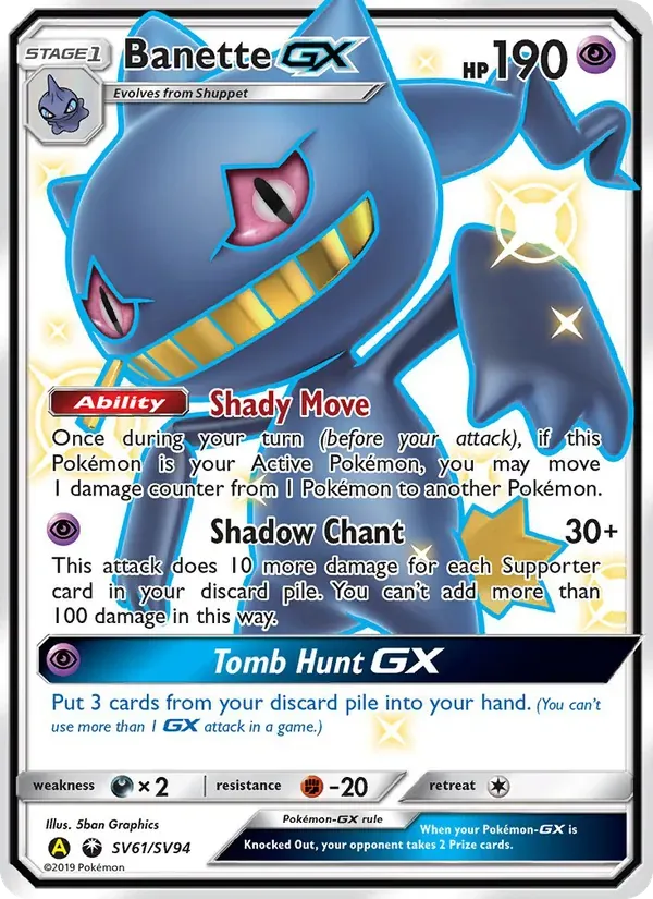 Banette-GX SV61/94 Destinos Ocultos Cofre Brilhante