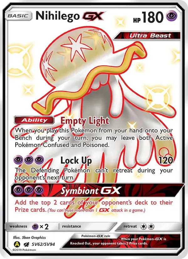 Nihilego-GX SV62/94 Destinos Ocultos Cofre Brilhante