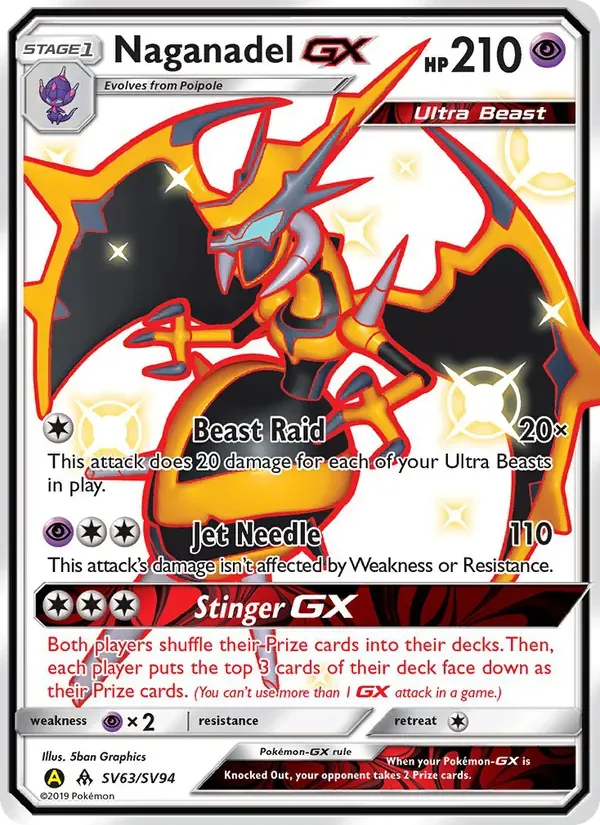 Naganadel-GX SV63/94 Destinos Ocultos Cofre Brilhante