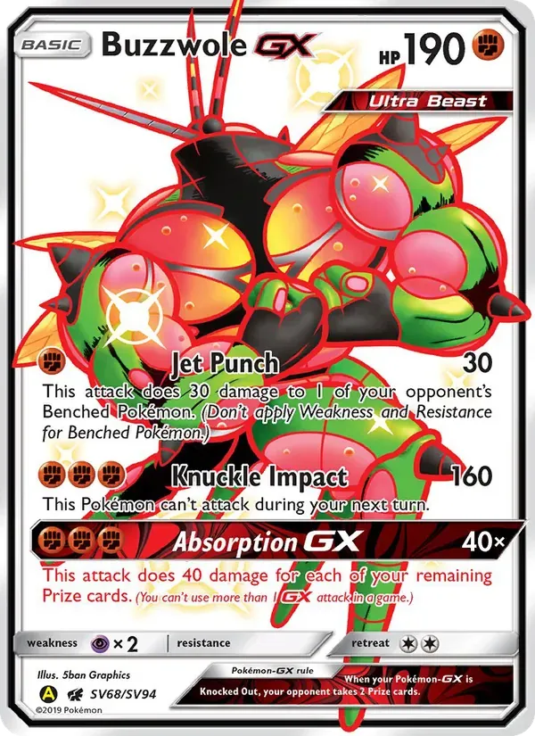 Buzzwole-GX SV68/94 Destinos Ocultos Cofre Brilhante