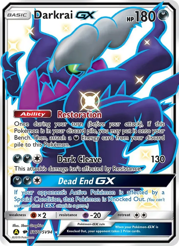 Darkrai-GX SV70/94 Destinos Ocultos Cofre Brilhante