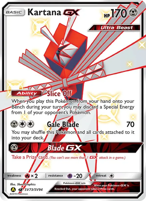 Kartana-GX SV73/94 Destinos Ocultos Cofre Brilhante