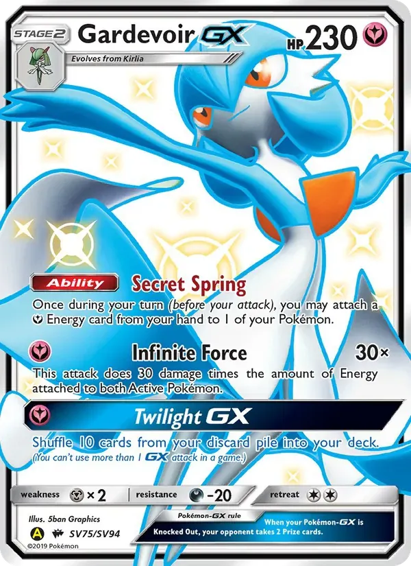 Gardevoir-GX SV75/94 Destinos Ocultos Cofre Brilhante