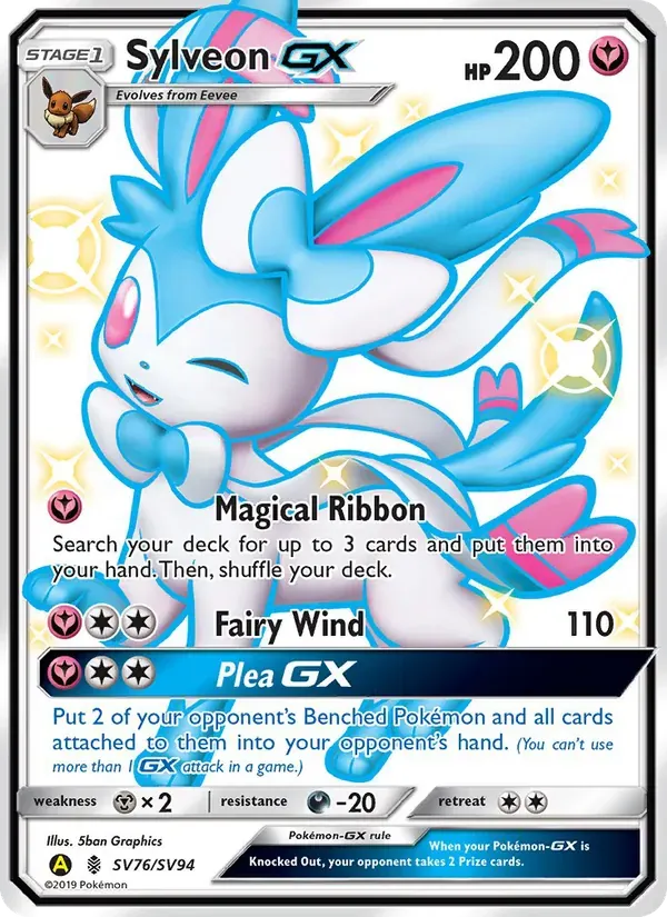 Sylveon-GX SV76/94 Destinos Ocultos Cofre Brilhante