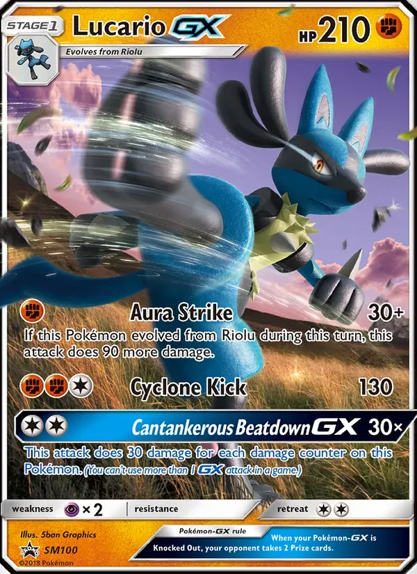 Lucario GX SM100/248 Sol e Lua Promos
