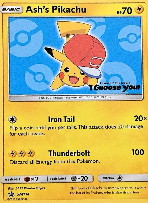 Ash's Pikachu SM114/248