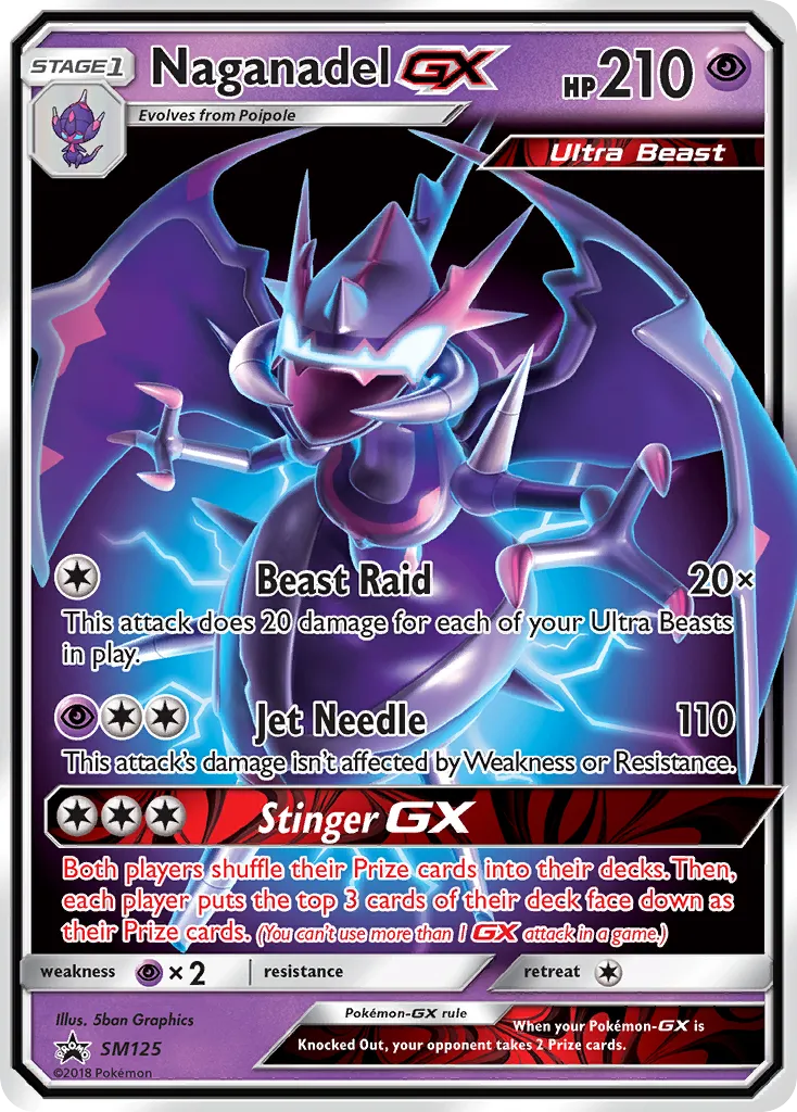 Naganadel GX SM125/248 Sol e Lua Promos