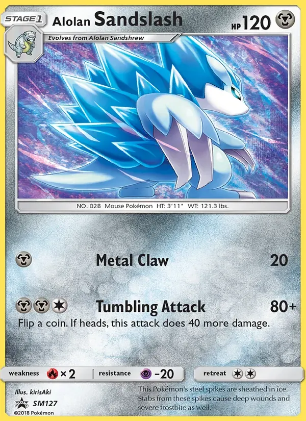 Sandslash de Alola SM127/248 Sol e Lua Promos