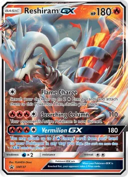 Reshiram GX SM137 Sol e Lua Promos