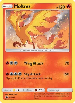 Moltres SM143 Sol e Lua Promos