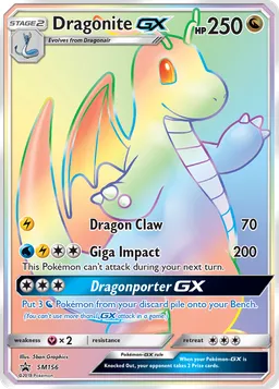 Dragonite GX SM156 Sol e Lua Promos