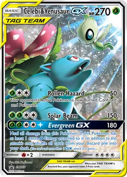 Celebi e Venusaur GX SM167 Sol e Lua Promos