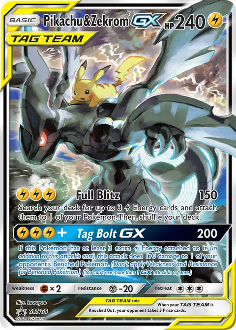 Pikachu e Zekrom GX SM168/248