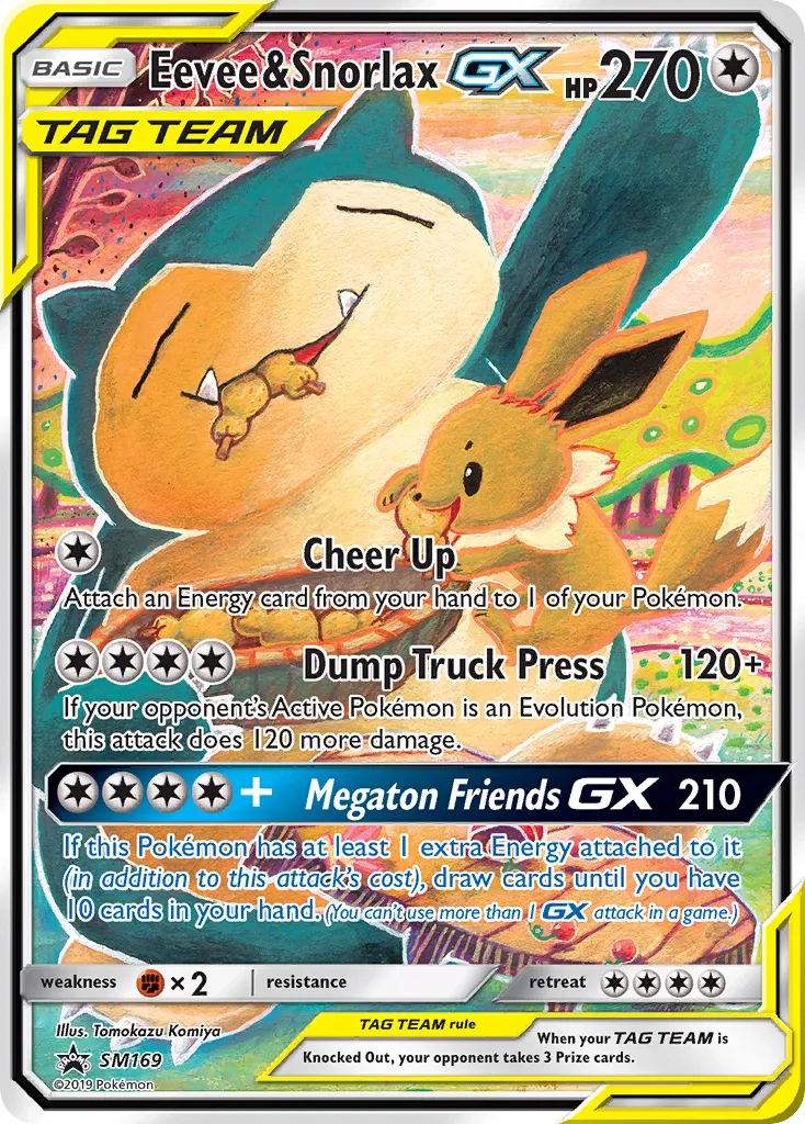 Eevee e Snorlax GX SM169/248 Sol e Lua Promos
