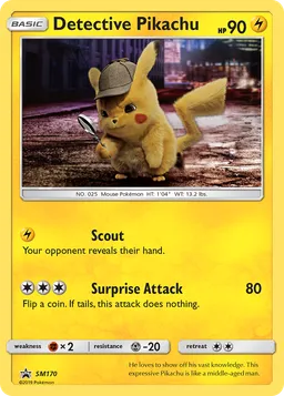 Detective Pikachu SM170 Sol e Lua Promos