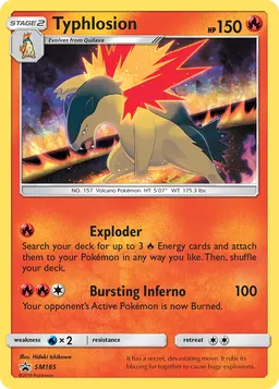 Typhlosion SM185 Sol e Lua Promos