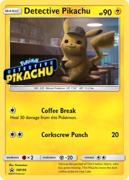 Detective Pikachu SM190 Sol e Lua Promos