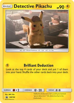 Detective Pikachu SM194 Sol e Lua Promos