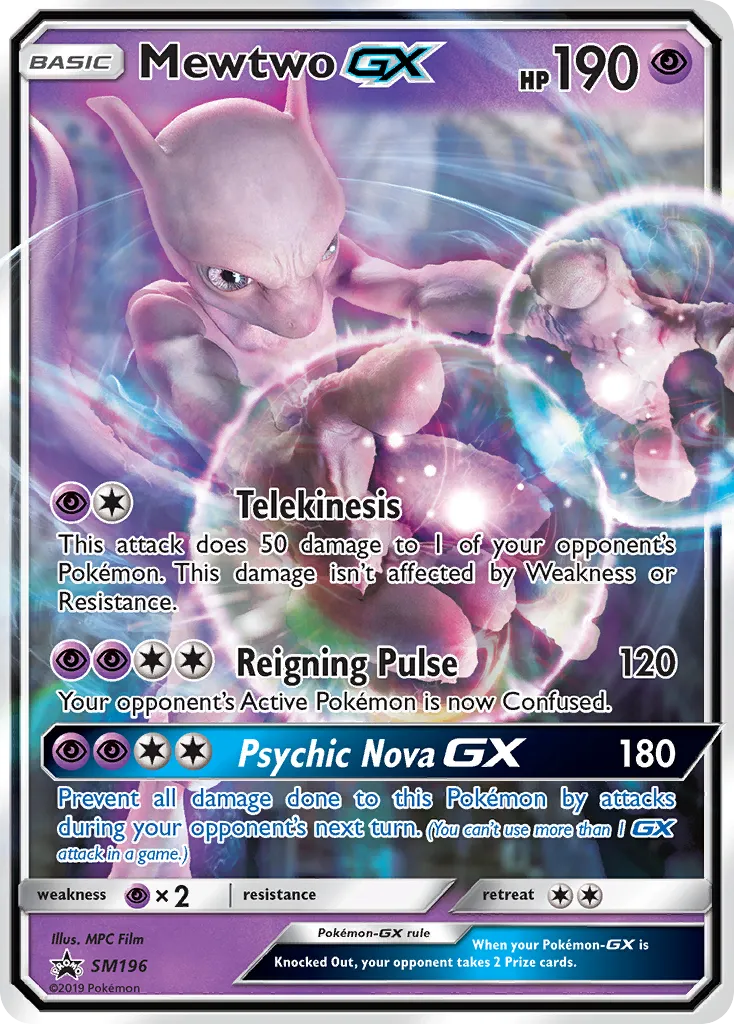 Mewtwo GX SM196/248 Sol e Lua Promos
