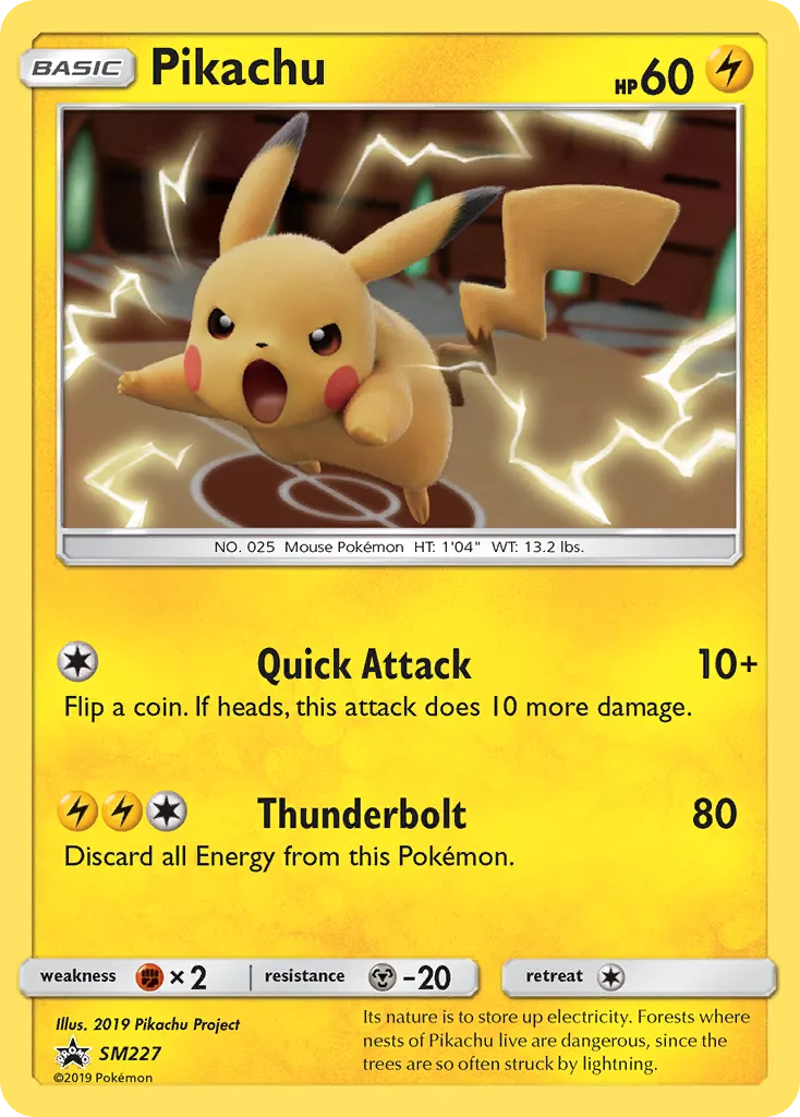 Pikachu SM227/248 Sol e Lua Promos