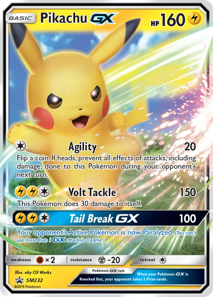 Pikachu GX SM232/248 Sol e Lua Promos