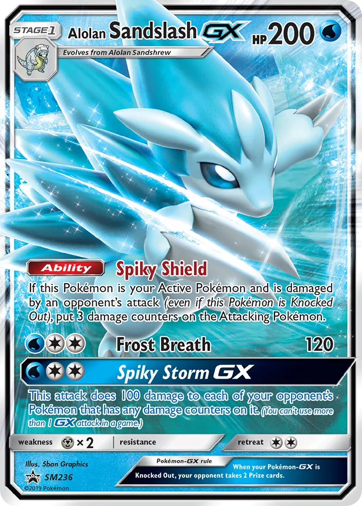 Sandslash de Alola GX SM236/248 Sol e Lua Promos