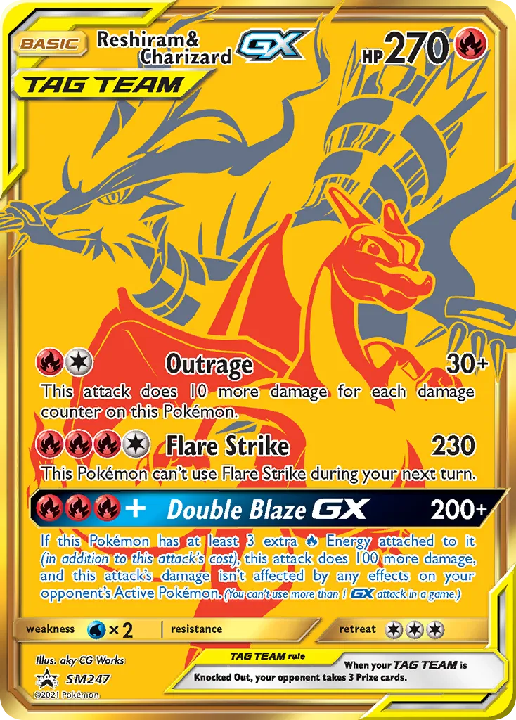 Reshiram e Charizard GX SM247/248 Sol e Lua Promos