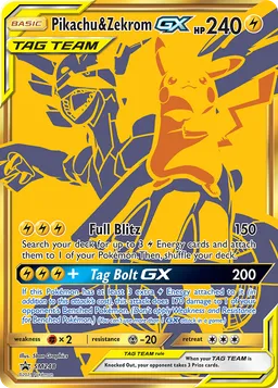 Pikachu e Zekrom GX SM248 Sol e Lua Promos