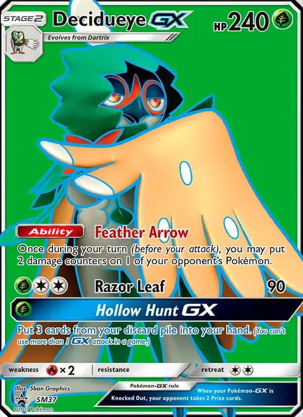 Decidueye GX SM37/248 Sol e Lua Promos