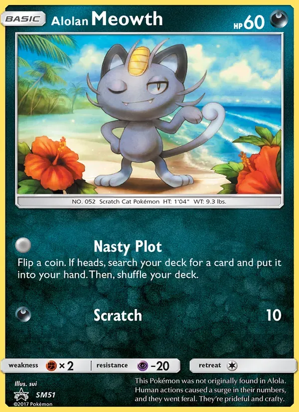 Meowth de Alola SM51/248 Sol e Lua Promos