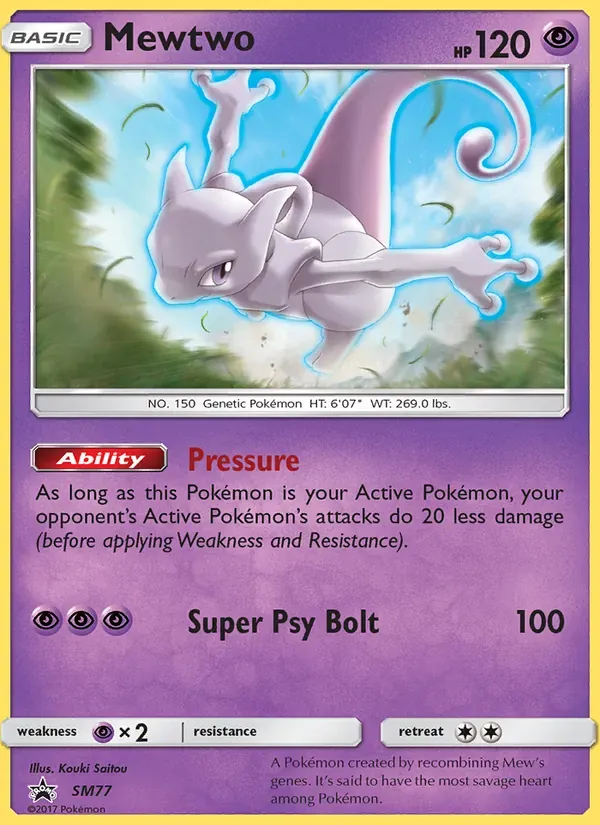 Mewtwo SM77/248 Sol e Lua Promos