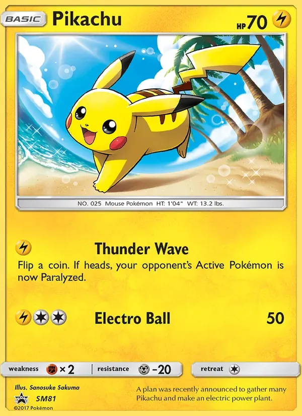Pikachu SM81/248 Sol e Lua Promos