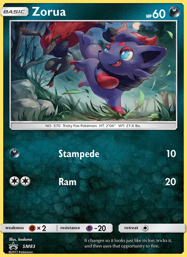 Zorua SM83/248 Sol e Lua Promos