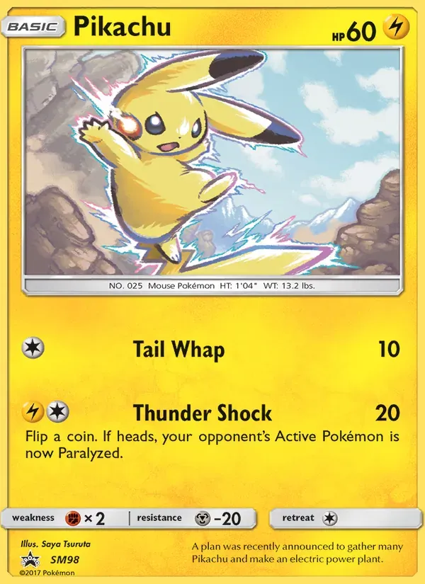 Pikachu SM98/248 Sol e Lua Promos