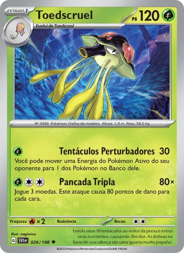 Toedscruel 026/198 Escarlate e Violeta
