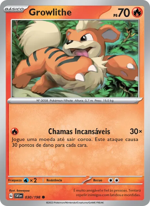 Growlithe 030/198 Escarlate e Violeta