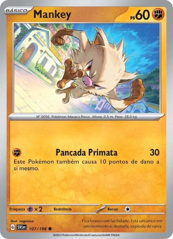 Mankey 107/198 Escarlate e Violeta